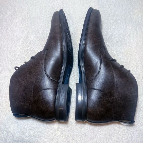Van Heusen Brown Leather Boots Men\'s Vander Size 9 main image 5